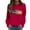 Red, variant on Wang6 Womens Thanksgiving Graphic Sweatshirts Trendy Thankful Letter Printed Long Sleeve Crew Neck Pullovers Comfy Fall Loose Fit Solid Tshirts Tops White XL