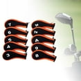 thumbnail image 6 of 10Pcs Neoprene Golf Iron Headcover Golf Club Head Cover Protective Sticky Wedges Orange and Black, 6 of 8