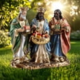 thumbnail image 2 of Religious Three Wise Men Gift Theme Acrylic Garden Pot, Outdoor Waterproof Durable Courtyard Ground Insert, Flower Home Decor for Patio, 2 of 6