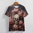 thumbnail image 4 of Skull Women T-Shirt Classic O Neck T-Shirts Short-Sleeve Trendy Animal Print Design Tshirt Casual Clothing, 4 of 5