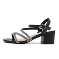 thumbnail image 2 of Womens Sandals Dressy Chunky Heels Low Block Open Toe Sandals Dress Party Shoes Black Size 5.5, 2 of 6