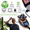 thumbnail image 2 of CHAO Afeitadora eléctrica para hombres, cortadora de cabello, afeitadora eléctrica inalámbrica, kit impermeable 5 en 1, 5 cabezales de afeitar/recortadora de cabello/recortadora de nariz/cepillo de li, 2 of 5