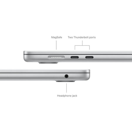 MacBook Air 15-inch Laptop - Apple M3 chip - 16GB Memory - 512GB SSD (Latest Model) - Silver
