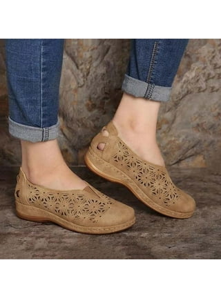 Flats Shoes Women Loafers Wide Width Flat Shoes Ballet Flats Round