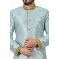 thumbnail image 4 of Multi Satan Tehra Brocade Silk Traditional Indian Wedding Indo-Western Sherwani for Men, 4 of 6