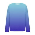 thumbnail image 4 of Women's Oversize Sweatshirts Gradient Color Pullover Loose Round Neck Drop Shoulder Long Sleeve Top Cropped Autumn and Winter Fashion Clothing Y2K Outfits, 4 of 5