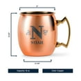 thumbnail image 6 of PERSONALIZED Monogram Letter Name Custom Engraved Moscow Mule Mug With Sturdy Handle and Round Rolled Rim, Classic Smooth Copper Finish 18oz, Bold, Set of 4, 6 of 6