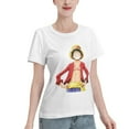 thumbnail image 2 of Women's Basic Short Sleeve T-Shirt One Piece Luffy, 2 of 6