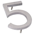 thumbnail image 2 of Montague Metal Products 4" Brushed Aluminum Floating or Flat Modern House Numbers 0-9 - 5, 2 of 2