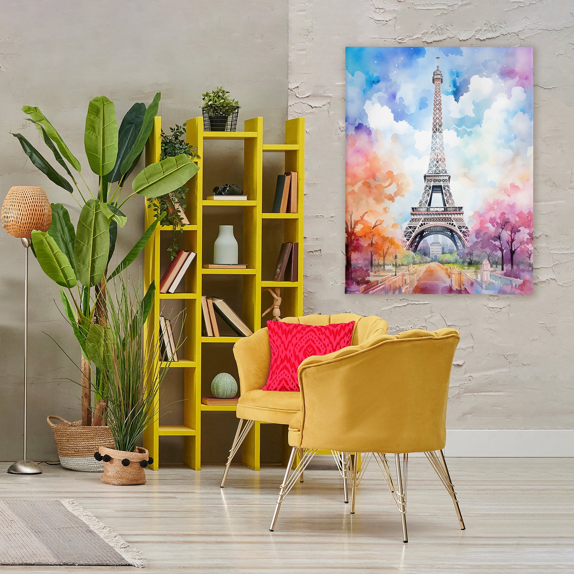 Stupell Industries Pastel Paris Springtime Tower Canvas Wall Art, design by Creative Studio