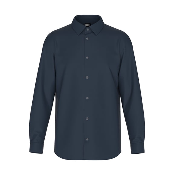 Tailored Midnight Blue Shirt In Icy Cotton 4-Way Stretch