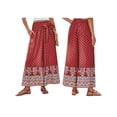 thumbnail image 2 of Women'S Wide Leg Palazzo Pants Elastic High Waisted Casual Flowy Beach Pants with Pockets Blush Color XXXL, 2 of 6