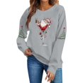 thumbnail image 5 of VKOYWKM Oversized Christmas Sweatshirts for Women Xmas Holiday Long Sleeve Crew Neck Sweatshirt Christmas Wine Glass Graphic Pullover Tops, 5 of 8