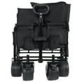 thumbnail image 3 of 3-in-1 Convertible Folding Wagon Cart with 500 LBS Weight Capacity,180 L Heavy Duty Utility Cart with Seat and Storage,with All-Terrain Beach Wheels and Drink Holders for Camping Sports Garden,Black, 3 of 7
