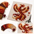 thumbnail image 2 of Phoenix Patchwork DIY Kit, Layered Fabric Wall Art, Beginner-Friendly Sewing Craft for Door & Wall Decor, Creative Gift for Adults, 2 of 6