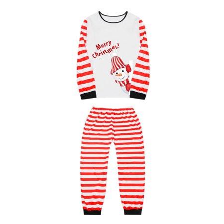 

Rovga Man Daddy Christmas Stripe Print Xmas Family Pajamas Matching Sleepwear Top Blouse Pants Set Festival Family Outfits