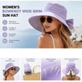 thumbnail image 4 of Bowknot Wide Brim Sun Protective Hat for Women, 360° UV Block Foldable Beach Hat, Packable Sun Hat for Travel, Cruise & Pool, 4 of 9
