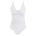thumbnail image 5 of Yindaity Womens One Piece Swimsuits Women's One Piece Swimsuit Tummy Control Bathing Suit Modest Swim Suits Twist Front (White,S), 5 of 6