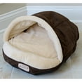 thumbnail image 2 of Armarkat Slipper Shape Cat Bed For Indoor Cats & Dogs, Mocha/Beige, 2 of 5