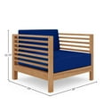 thumbnail image 5 of Sylvie Teak Outdoor Club Chair with True Blue Cushion, 5 of 5