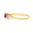 thumbnail image 4 of 10k Yellow Gold Oval Ruby And Diamond Ring, 4 of 6