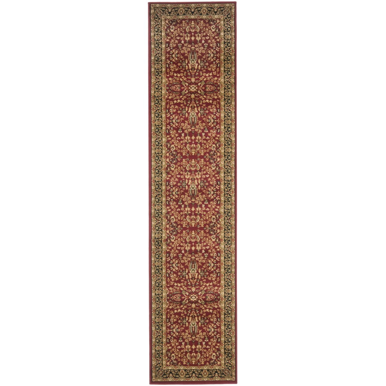 SAFAVIEH Lyndhurst Elizabeth Traditional Floral Area Rug, Red/Black, 6' x 9'