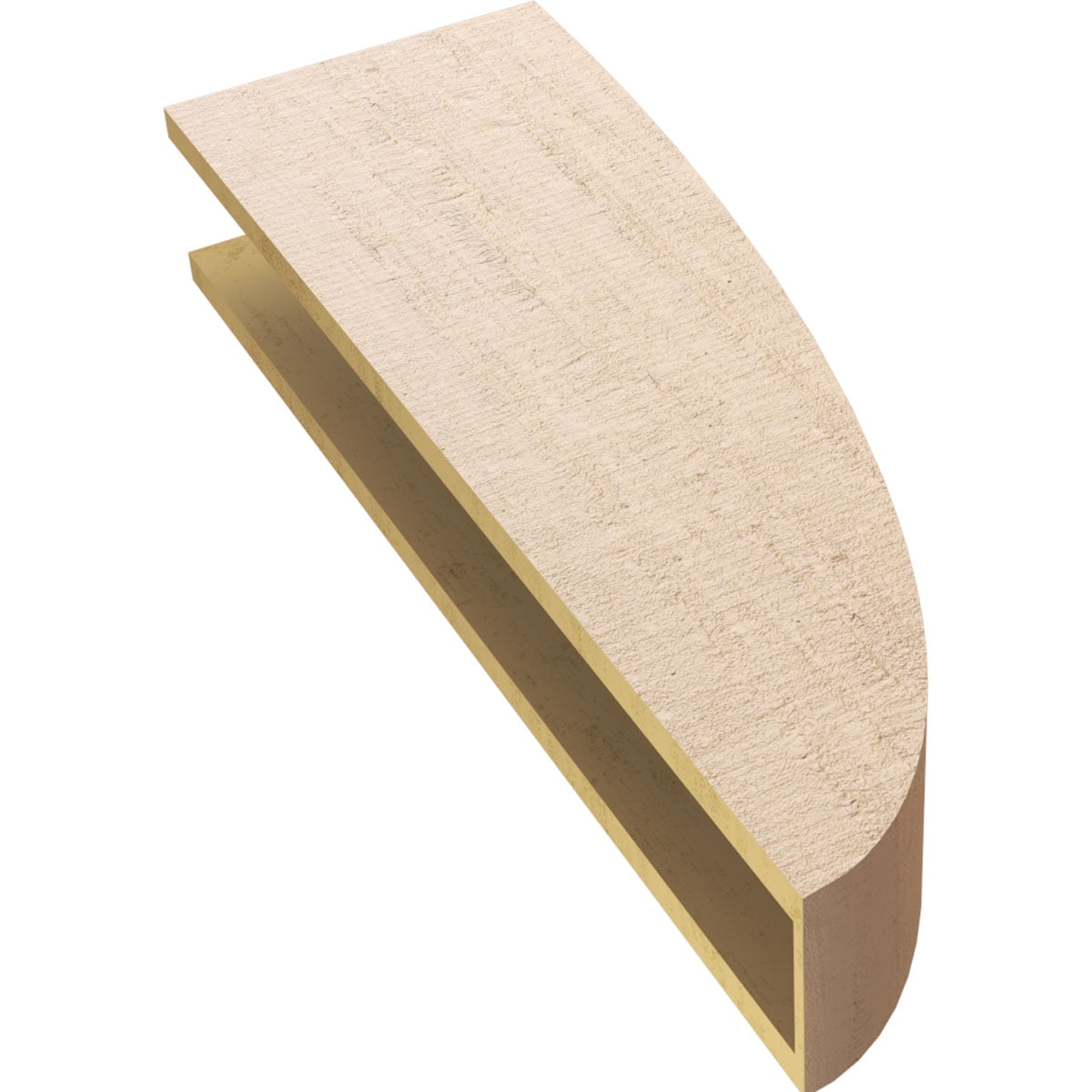 6"W x 12"D x 36"H Thin Durham Rough Cedar Woodgrain TimberThane Corbel, Primed Tan
