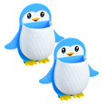 thumbnail image 1 of Oleegame 2PC Spoon And Lid Rest Creative Carto Stocking Penguin Settings Kitchen Toilet Toothbrush Tool Turn Into The Box Wall Hanging Storing Shelf, 1 of 4