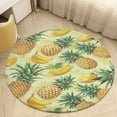 thumbnail image 4 of Lunarable Pineapple Floral Medallion Round Rug - Small Round Area Rug, Soft Non-Slip Machine Washable Bedroom Mat Indoor Accent Entry Carpet for Office Desk Dorm Hallway, 4 of 6