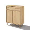 thumbnail image 6 of LuxenHome 31.5" Small Buffet Cabinet with Storage, Oak Accent Cabinet for Living Room, Dining Room, or Entryway, 6 of 8