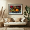 thumbnail image 3 of Pansies Peppers and Pumpkins - Pennsylvania Photography Autumn Halloween Garden Botanical Floral Flowers Black Framed Wall Art Print 24 x 36 inches, 3 of 4