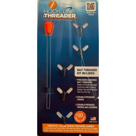 UPC: 0864025000038 | Complete Hook Line & Threader Kits. #10 Hook Kit. Make Live Lures!