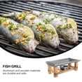 thumbnail image 3 of HLONK Portable Fish Grill with NonStick Design for Home Use Aluminium and Wooden Durable Assorted Color 30cm, 3 of 6