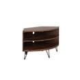 thumbnail image 5 of Fan Shape Reclaimed Wood Corner Media Table for Living Room Wise Use Your Space, 5 of 9