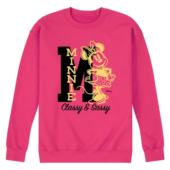Disney - Minnie Mouse - Shinning Classy & Sassy - Men's Crew Neck Fleece Pullover