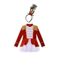 thumbnail image 3 of JanJean Girls Circus Drummer Band Costume Halloween Bodysuit Mesh Tutu Dance Dress Leotard for Red 4, 3 of 7
