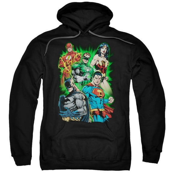 JLA Justice League Will Power Adult Pullover Hoodie Sweatshirt Black