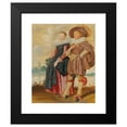thumbnail image 2 of Dirck Hals 15x18 Black Modern Framed Museum Art Print Titled - An Elegant Couple Standing by a River, 2 of 5