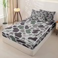 thumbnail image 2 of Homewish Camo Dog Duck Zipper Full Size Comforter Sets with Fitted Sheet and 2 Pillowcases,Brown Green Camouflage Zipper Bedding Set,Black Reversible,4pcs, 2 of 8