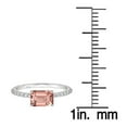 thumbnail image 3 of Sterling Silver With Morganite and White Topaz Engagement Ring, 3 of 3