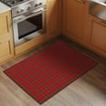 thumbnail image 3 of 2x3 Door Mat Rug, Red Green Checkered Non-Skid Rubber Backing Large Rectangle Rugs - Living Room Bedroom Home Office, Christmas Red and Green Plaid Indoor Floor Mat Carpets Washable Rug, 3 of 9