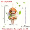 thumbnail image 6 of 100Fens Cute Little Girl Pendant Acrylic Pendant Car Rearview Mirror Flat Pendant Holiday Gift, 6 of 7