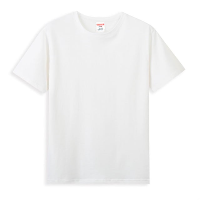 Camiseta de manga corta con cuello redondo para hombre, 100 % algodón orgánico