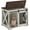 White, variant on Dog Crate Furniture with Flip Top, 37" Dog Cage Furniture with Sliding Barn Door, Wheels and Removable Divider, Furniture Style Dog Crate Table, Indoor Dog Kennel for Large Dogs, White
