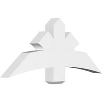 48"W x 20"H x 4"D x 6"F, 10/12 Pitch, Davenport Architectural Grade PVC Gable Bracket