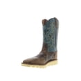 thumbnail image 4 of Old West Tan/Turquoise Mens Leather 9in Cowboy Boots 8D, 4 of 8