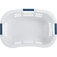 Rubbermaid Hip Hugger Laundry Basket FG299787WHT 3 Handle 1.5 Bushel