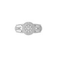 thumbnail image 2 of Araiya Fine Jewelry 10K White Gold Round-shape Lab Grown Diamond Halo Engagement Ring (3/4 Cttw, D-F Color, VS1 Clarity) Size 5.5, 2 of 6