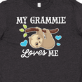 thumbnail image 4 of Inktastic My Grammie Loves Me with Sloth and Hearts Youth T-Shirt, 4 of 5