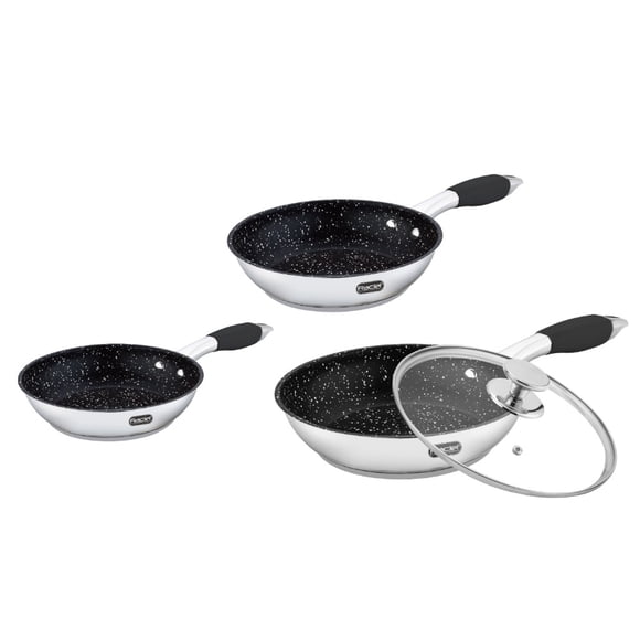 Juego de Sartenes Loretto 4 pz Fraciel Acero Inoxidable Inducción
